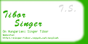 tibor singer business card